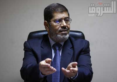 محمد مرسي رئيس حزب الحرية والعدالة